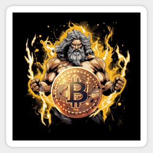 Bitcoin Cryptocurrency God Blockchain Tech Sticker